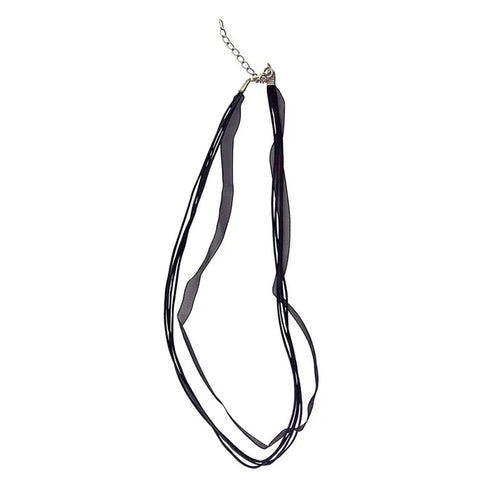 Organza Ribbon & Twine Necklace with Clasp (available in 3 colours)
